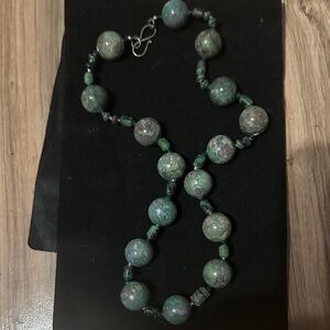 Elegant Green Beaded Necklace